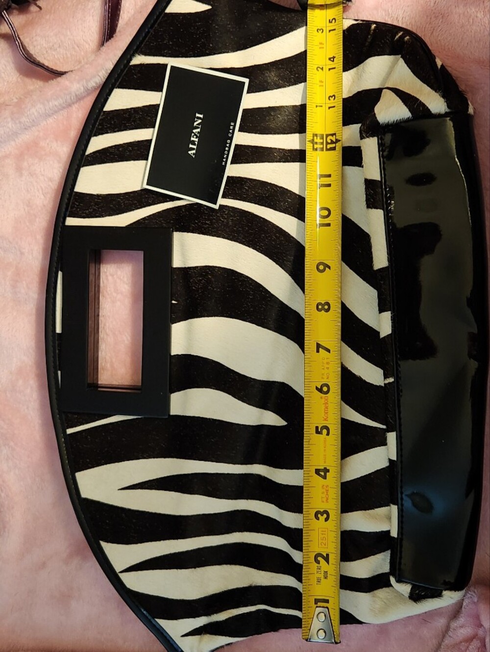 Alfani Zebra Print Clutch/ Has Feel Of Zebra Hair■ EUC